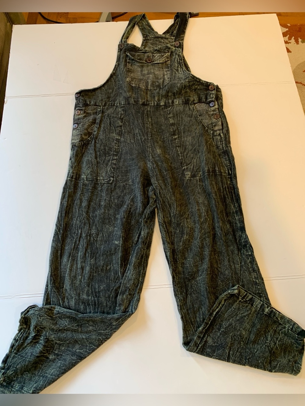 Mexicali Blues Women’s Large 100% Cotton Lightweight Bib Overalls Overall Pants